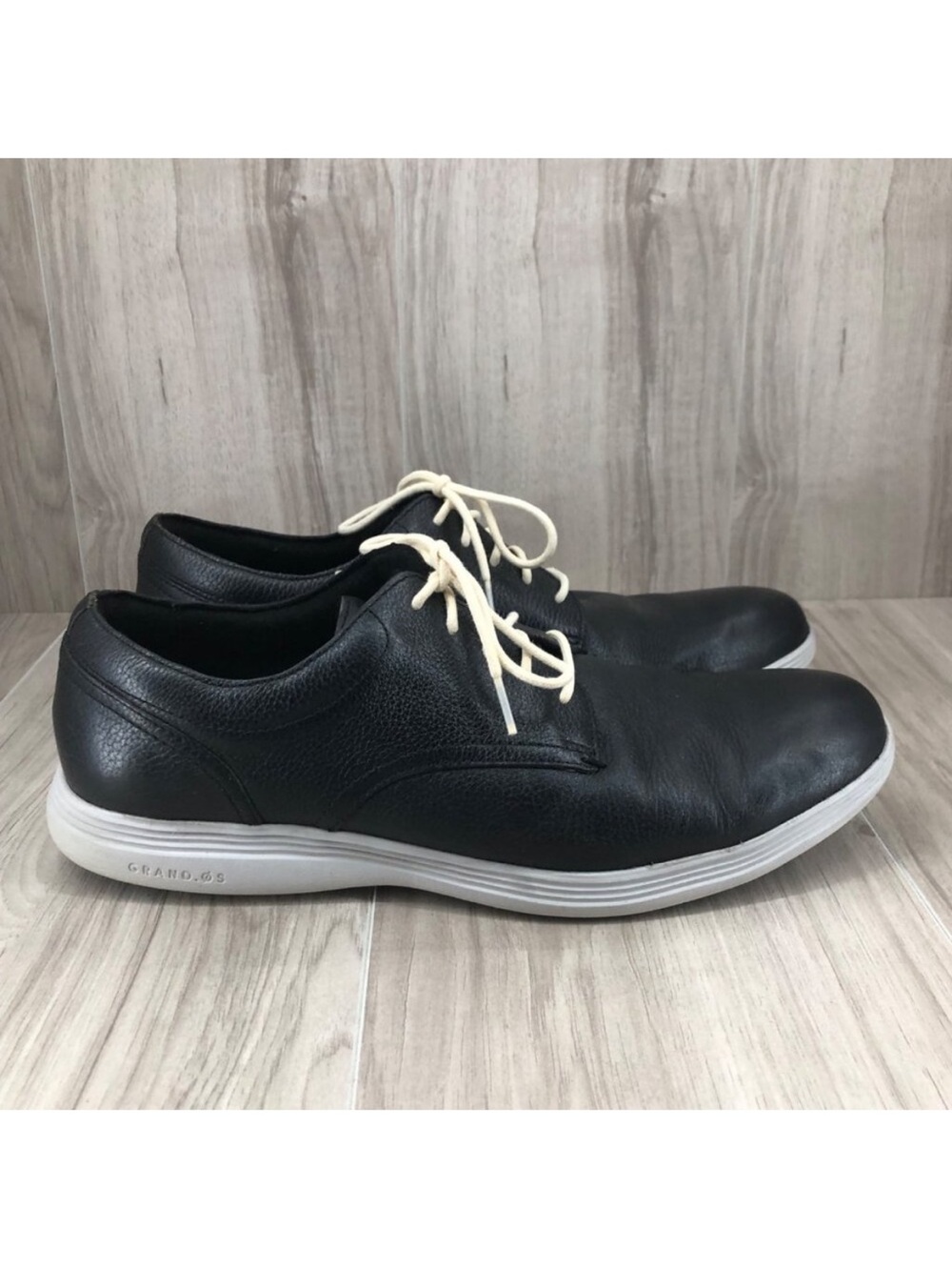 Cole Haan Shoes Mens 12M Grand OS Tour Black Leather Lace Up Sneakers